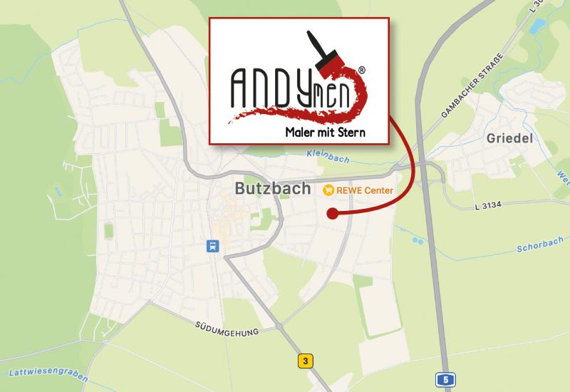 Andymen Standort Butzbach — Maler mit Stern Hauptsitz