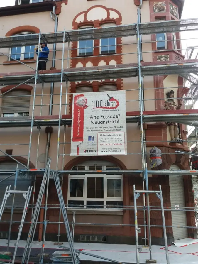 Historisches Gebäude Fassadensanierung Andymen Gerüst
